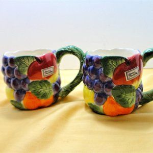 Fitz & Floyd Calypso Fruit Mugs